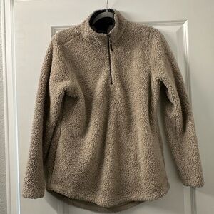 Women's Tan Fleece Pullover